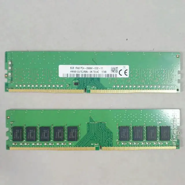 Alt view image 2 of 3 - 1PCS For SKHynix HMA81GU7CJR8N-VK 8GB DDR4 2666 ECC UDIMM RAM 1RX8 PC4-2666V Memory