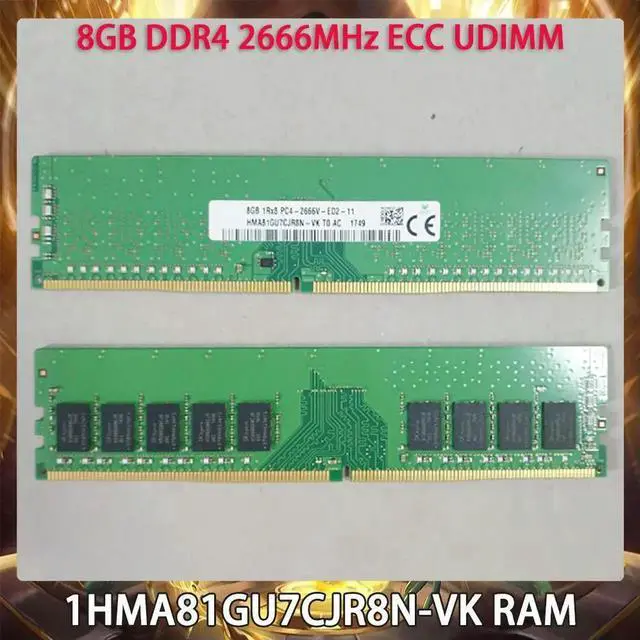 Main image of 1PCS For SKHynix HMA81GU7CJR8N-VK 8GB DDR4 2666 ECC UDIMM RAM 1RX8 PC4-2666V Memory