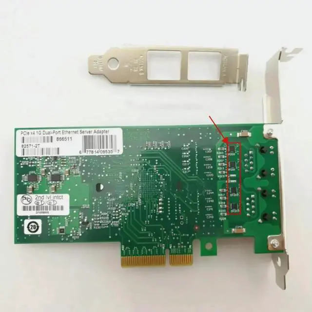 Alt view image 2 of 3 - Network Card For Inter EXPI 9402PT 82571-2T PCIe x4 82571-2RJ45 PCIe x1 Dual-Port Server /Desktop Adapter 1G Gigabit Dual-Port