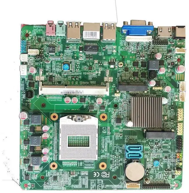 Alt view image 2 of 4 - All-in-One Motherboard For ITX-ATM87 V1.32 HM87 LGA946 30 PIN Test,Good