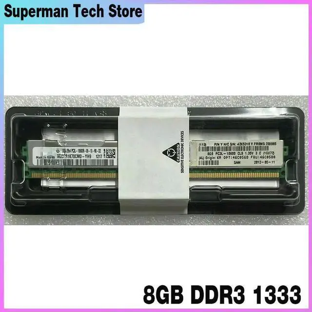 Main image of For RAM HS22 HS23 46C0568 46C0580 ECC VLP Server Memory Fast Ship 8GB DDR3 1333