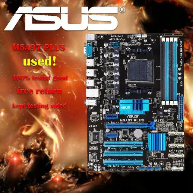 Main image of M5A97 PLUS Desktop Motherboard 970 Socket AM3 DDR3 SATA3 USB2.0