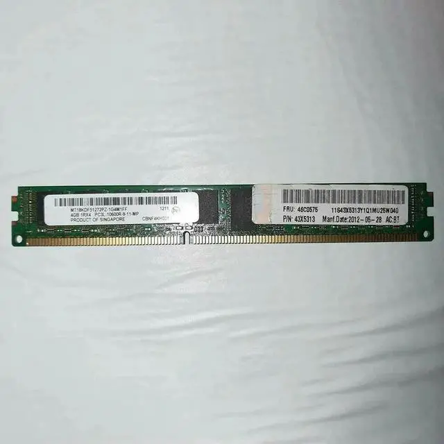 Alt view image 2 of 3 - Server Memory 46C0575 49Y1440 43X5313 HS22 HS22V HX5 HS23 LVP 4GB DDR3 1333 REG RAM