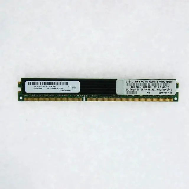 Alt view image 2 of 3 - Server Memory PC3-10600R 49Y1431 49Y1441 47J0152 HS22 8GB DDR3 1333 VLP DIMM RAM