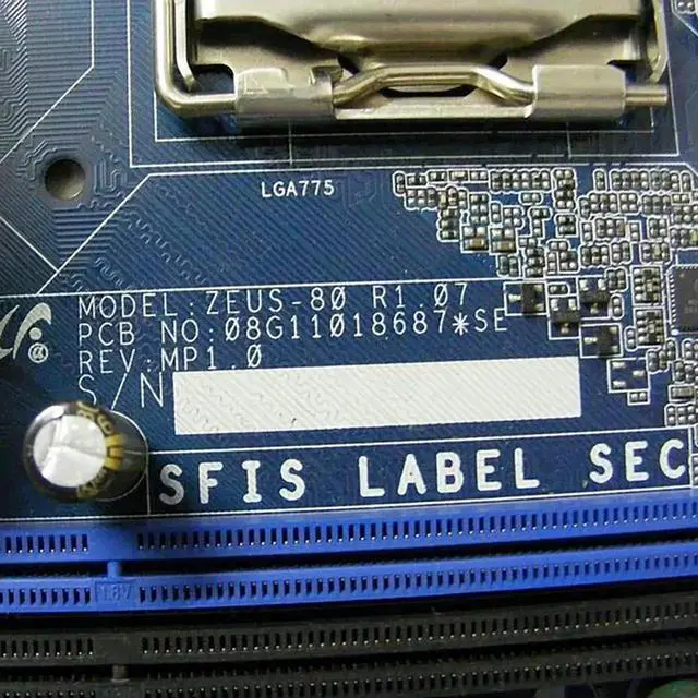 Alt view image 4 of 4 - For ZEUS-80 SFIS LABEL SEC Equipment Motherboard Professional Motherboard 775 Pin Motherboard