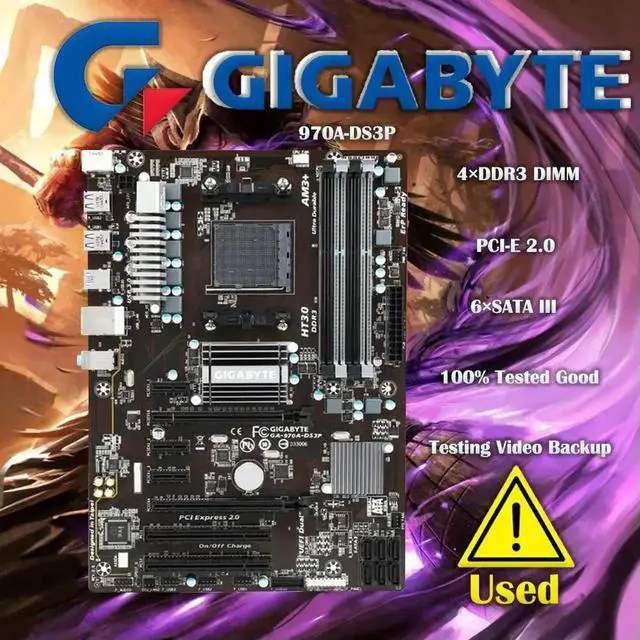Main image of motherboard GA-970A-DS3P Socket AM3/AM3+ DDR3 970A-DS3P boards 32GB 970 Desktop Motherboard
