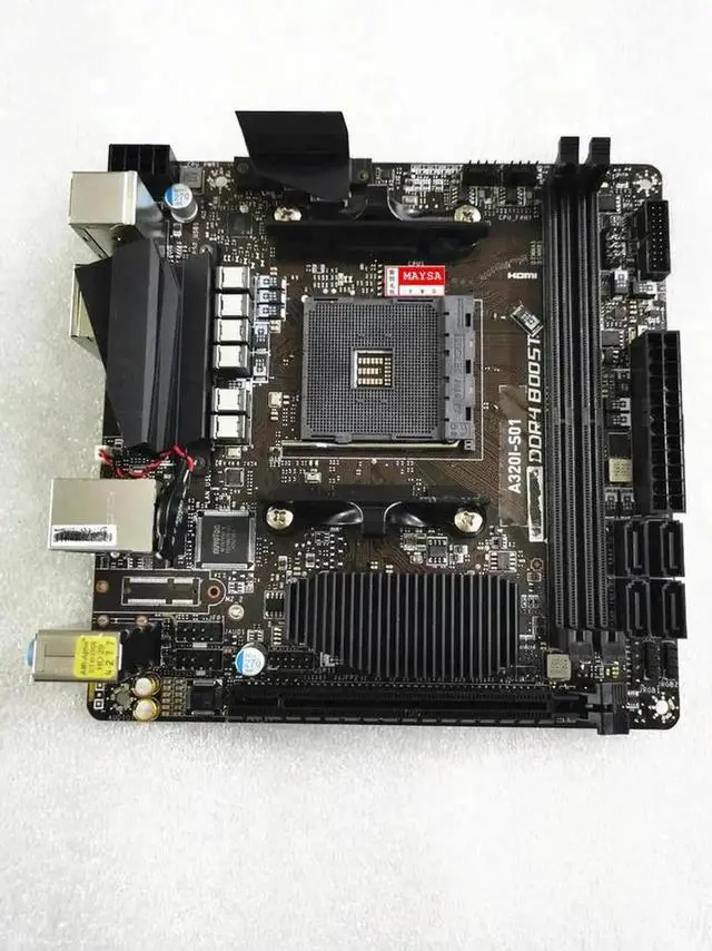 Main image of Mini-ITX PC Motherboard Suitable for A320I-S01 Socket AM4 DDR4 A320 USB3.0 PCI-E X16 For Ryzen 3 PRO 2200G CPU
