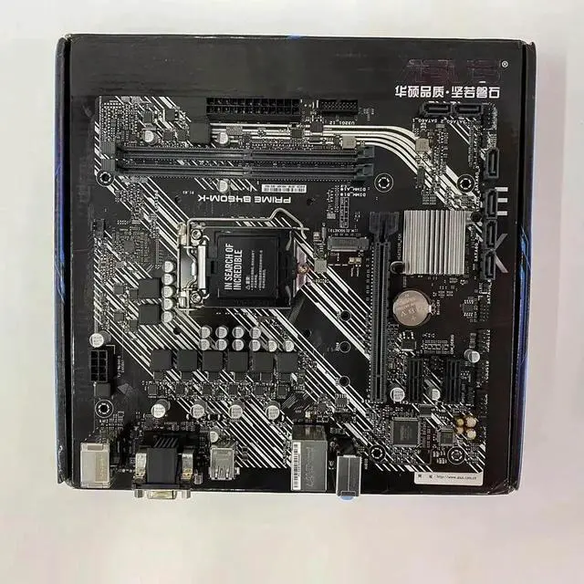 Alt view image 3 of 4 - For Desktop Motherboard PRIME B460M-K M-ATX B460 LGA 1200 DDR4 2933MHz Test Good