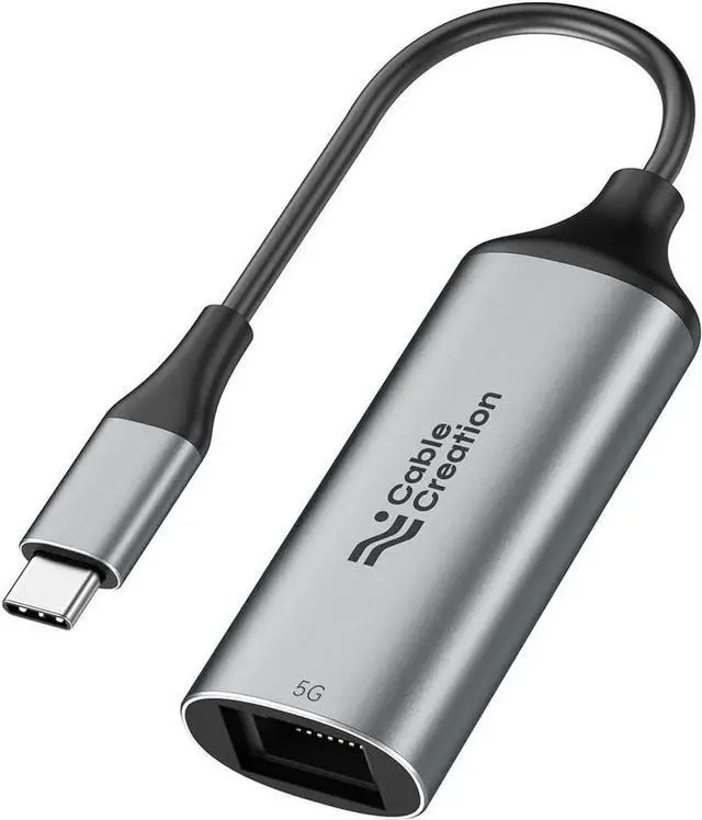 Main image of CableCreation 5Gbps USB C to Ethernet Adapter, 5Gbps Type C to RJ45 Network LAN Internet Adapter Compatible with MacBook, XPS, Thunderbolt 5/4/3, Other USB-C Devices