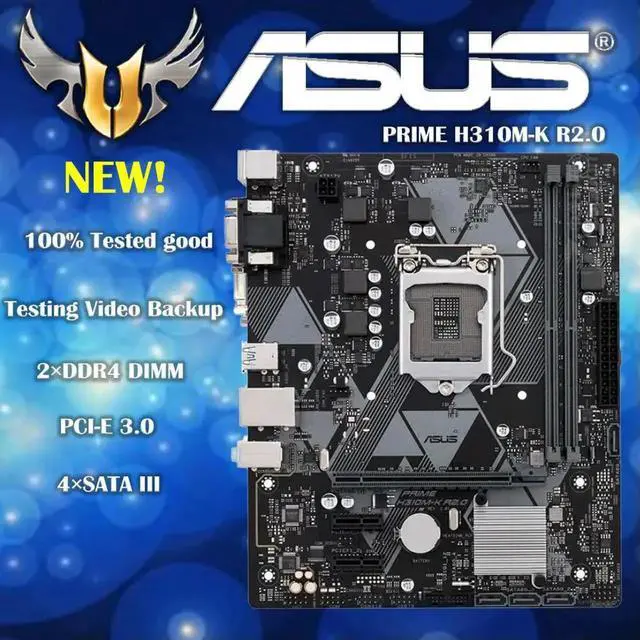 Main image of PRIME H310M-K R2.0 Motherboard H310 A 1151 Core i7/i5/i3 32GB DDR4 1151 Desktop H310 Mainboard