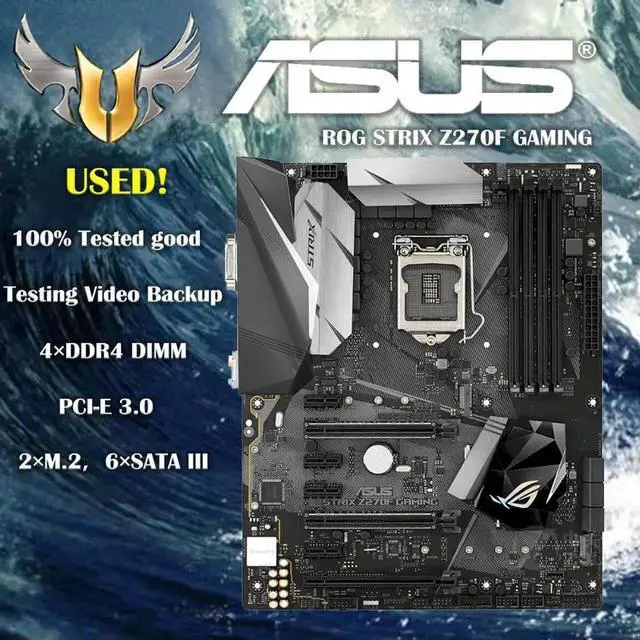 Main image of ROG STRIX Z270-F GAMING Desktop Motherboard Socket A 1151 i7 i5 i3 Z270 DDR4 USB3.0 mainboard PC boards