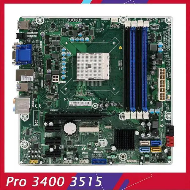 Main image of Desktop Motherboard For Pro 3400 3515 MS-7778 700846-001 696333-001 FM2 VER:1.0