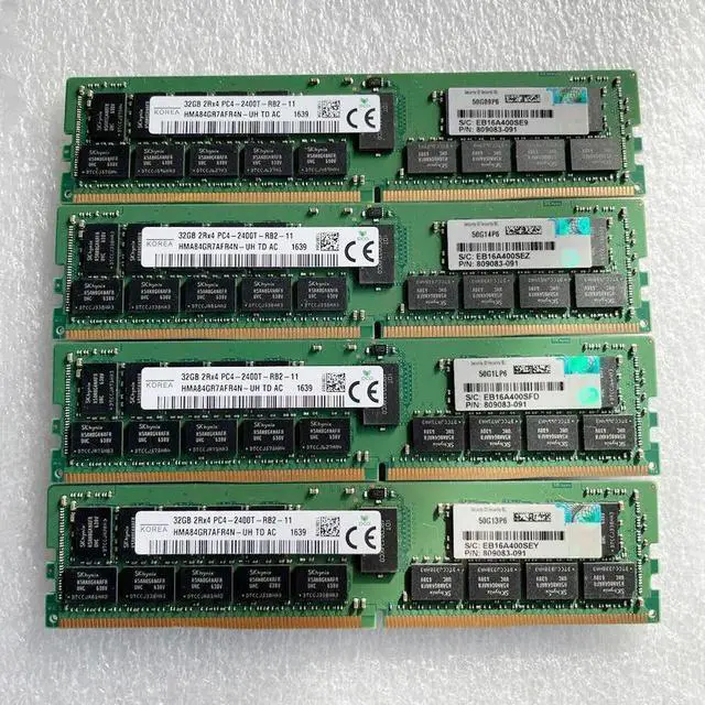 Alt view image 3 of 3 - 1Pcs 809083-091 805351-B21 819412-001 32G For DL360G9 DL380G9 DL160G9 DL560 G9 ECC REG 32GB 2RX4 PC4-2400T DDR4 2400
