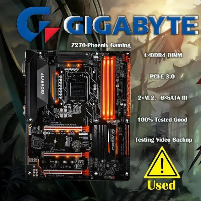 Main image of GA-Z270-Phoenix Gaming Motherboard Z270 Socket A 1151 DDR4 Support CPU I7 6700K 7700K