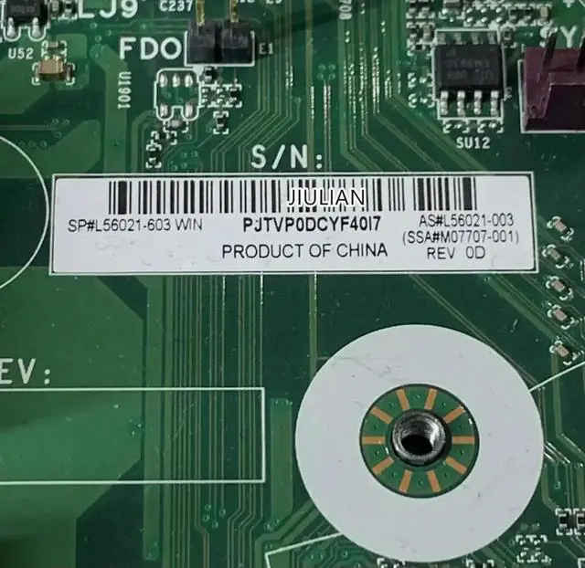 Alt view image 3 of 3 - Changing Mainboard L56021-003 For Pavilion TG01 TP01 Motherboard AM4,L56021-603 M07707-001 In Good Condition
