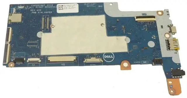 Main image of 0W1C7C For 11 3100 Chromebook Motherboard 4GB RAM, 32GB Storage Celeron N4000 Processor w/ Daughterboard Connectors 1