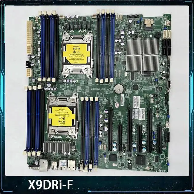 Main image of X9DRi-F Two-Way Server E-ATX Motherboard LGA2011 C602 DDR3 Xeon E5-2600 And E5-2600 V2 Family PCI-E 3.0 For