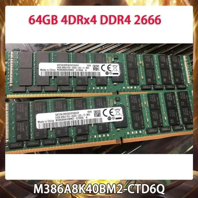 Main image of 1Pcs M386A8K40BM2-CTD6Q For RAM 64GB 64G 4DRx4 DDR4 2666 PC4-2666V Server Memory
