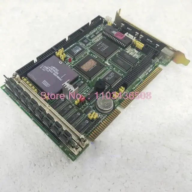 Alt view image 3 of 3 - For Advantech Industrial Computer Motherboard 486 Half-length Board PCA-6144V REV.A2