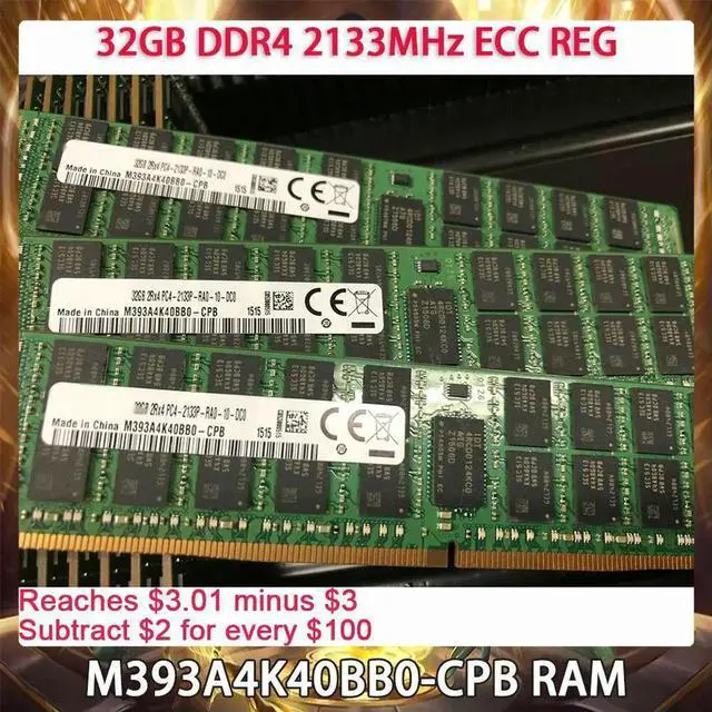 Main image of M393A4K40BB0-CPB RAM For 32GB DDR4 2133MHz ECC REG Server Memory Works ly Fast Ship