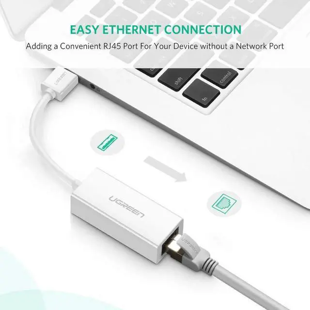 Alt view image 5 of 7 - USB 3.0 Ethernet Adapter Network Card USB3.0 to 10/100/1000 Mbps Ethernet RJ45 Lan for MacBook for windows /VISTA/WIN7/win8/win8.1/Mac /IOS/ANDROID-White