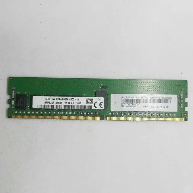 Alt view image 4 of 4 - 1 pcs For 01DE972 7X77A01302 1RX4 PC4-2666V REG Server Memory Fast Ship 16GB DDR4 2666