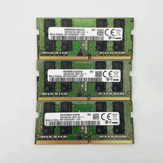 Alt view image 3 of 4 - 1 pcs For M471A2K43CB1-CTD DDR4 2666 16G 2RX8 PC4-2666V 16GB Notebook Memory Fast Ship