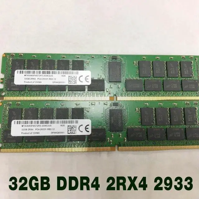 Main image of 1 pcs MTA36ASF4G72PZ-2G9EUG For MT RAM 32G ECC REG Server Memory Fast Ship 32GB DDR4 2RX4 2933