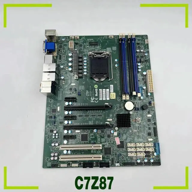 Alt view image 2 of 4 - For Workstation Motherboard 4th Generation i3 i5 i7 Series LGA1150 DDR3 PCI-E 3.0 SATA3 C7Z87