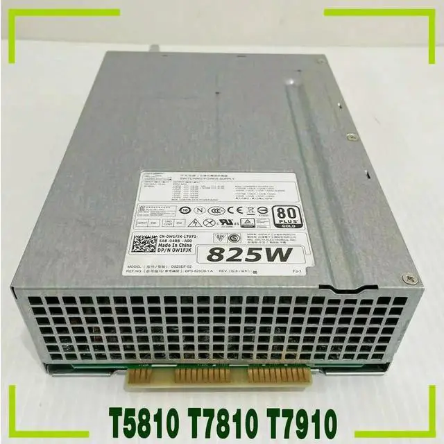 Main image of For T5810 T7810 T7910 825W Server Power Supply DPS-825CB-1 A W1FJK 0W1FJK D825EF-02