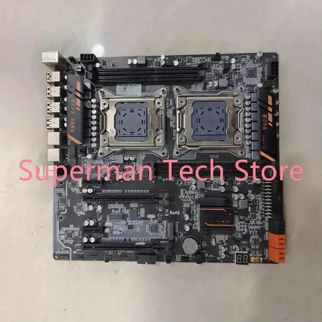Alt view image 3 of 3 - For Dual CPU X79 Motherboard LGA 2011 E5 DDR3 128GB E-ATX X79 4D