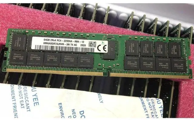 Alt view image 2 of 3 - 1 Pcs RAM 64GB DDR4 3200MHz 3200 HMAA8GR7CJR4N-XN PC4-3200AA ECC REG RDIMM For SK Hynix Server Memory