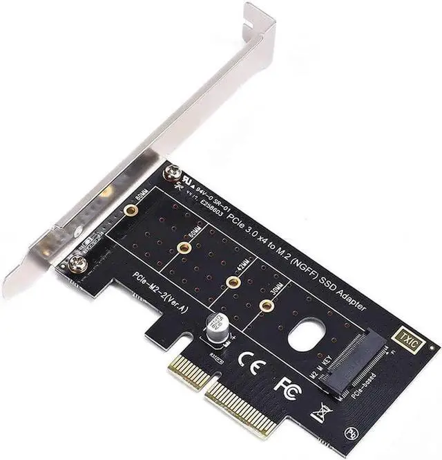 Alt view image 3 of 5 - M.2 NVME SSD to PCI Express PCIe 3.0 X4 Host Controller Expansion Card M-Key SSD Adapter Card with Low Profile Bracket