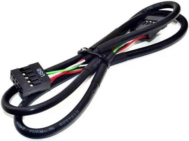 Alt view image 3 of 4 - 2Pcs USB 2.0 9 Pin Male to Female Adapter Extension Cable USB2.0 9Pin M/F Multiplier Extension Cord Wire 9 Pin USB2.0 Extension Cable 1 ft. Female to Female
