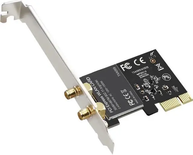 Alt view image 4 of 5 - Wireless Adapter Card 1300Mbps Dual Band 5.GHz/2.4GHz PCI Express Wi-Fi Network Adapter Card for Desktop