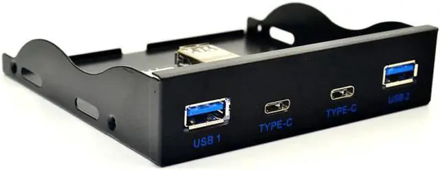 Alt view image 4 of 7 - USB Hub USB C Hub 3.5 Inch Floppy Drive Front Panel 2 Port USB 3.0 + 2 Port USB 3.1 Type C 20 Pin Connector For Desktop Computer