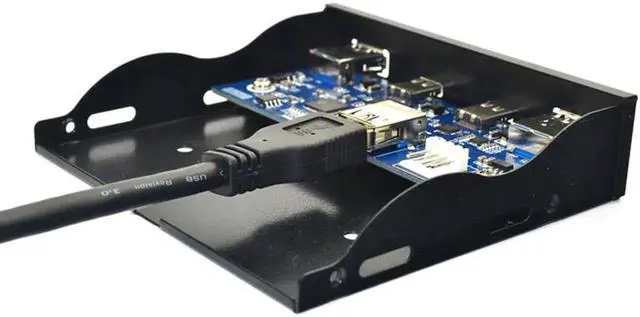 Alt view image 3 of 7 - USB Hub USB C Hub 3.5 Inch Floppy Drive Front Panel 2 Port USB 3.0 + 2 Port USB 3.1 Type C 20 Pin Connector For Desktop Computer