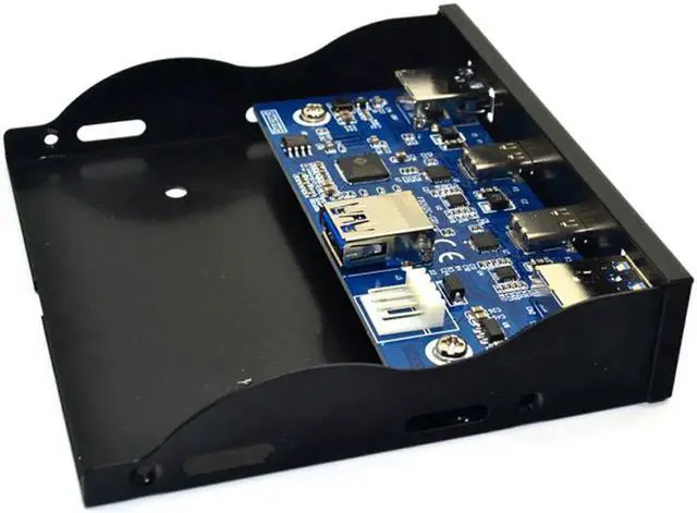 Alt view image 5 of 7 - USB Hub USB C Hub 3.5 Inch Floppy Drive Front Panel 2 Port USB 3.0 + 2 Port USB 3.1 Type C 20 Pin Connector For Desktop Computer