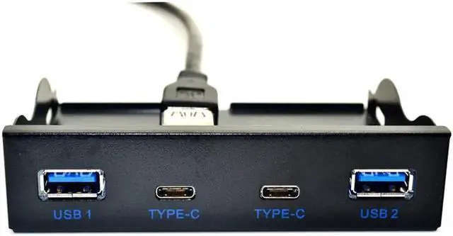Main image of USB Hub USB C Hub 3.5 Inch Floppy Drive Front Panel 2 Port USB 3.0 + 2 Port USB 3.1 Type C 20 Pin Connector For Desktop Computer