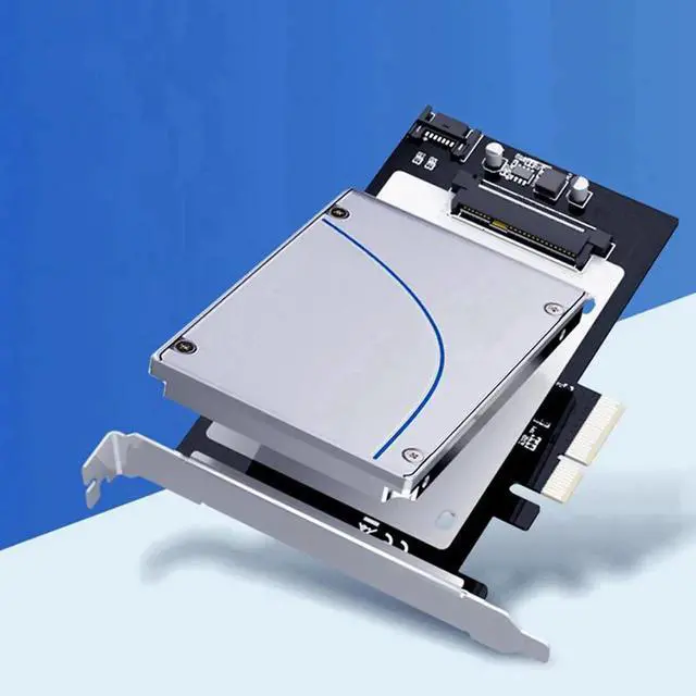 Alt view image 4 of 5 - 3.0 X4 to U.2 SFF-8639 Adapter Card U2 SSD GEN3 Card PCI-E Expansion Card X4 to 2.5Inch SATA Riser Card