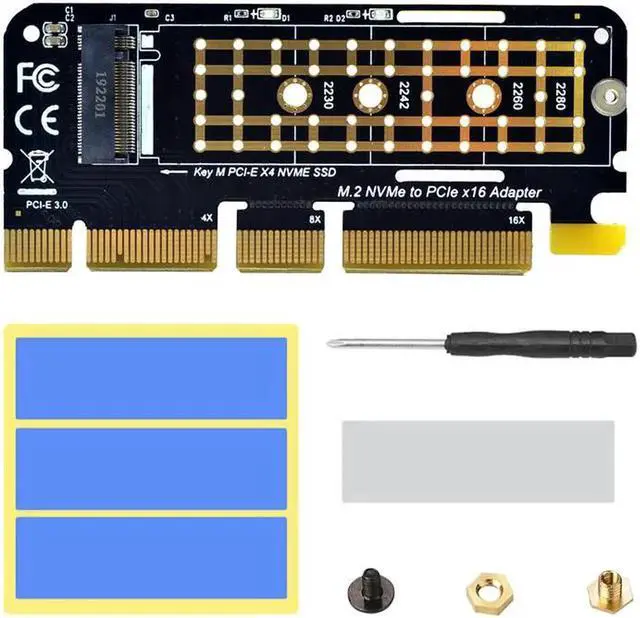 Main image of Adapter M.2 PCIE to M2 Adapter SSD M2 PCI Express X16 X8 X4 Raiser M.2 PCIE SSD PCI-E M.2 Adapter Add On Card NEW