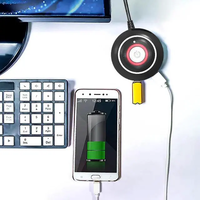 Alt view image 4 of 7 - Desktop PC Computer Case Power Switch Motherboard Power Supply Button with Extension Cord ON/OFF Dual USB Ports Audio Jack Power Reset Button for Internet Bar Push Button