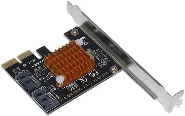 Alt view image 3 of 5 - For SA3002 ASM1062 Chip PCI-E To SATA 3.0 Expansion Card 6GSATA3.0 Interface Hard Disk Expansion Card Interface Adapter Card