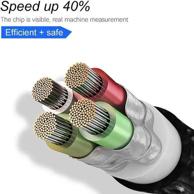 Alt view image 5 of 7 - 3.28ft/1m 6.56ft/2m Type C 90 Degree Right Angle USB C 3.1 Fast Data Sync Charging Charger Cable USB A to C Male