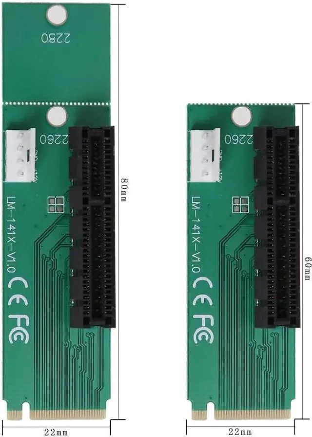 Alt view image 3 of 5 - 1Pcs m2 adapter m2 pcie M.2 NGFF SSD Male to PCI-e Express 4X Female m2 to pci-e Converter Adapter Card m.2 riser for BTC miner