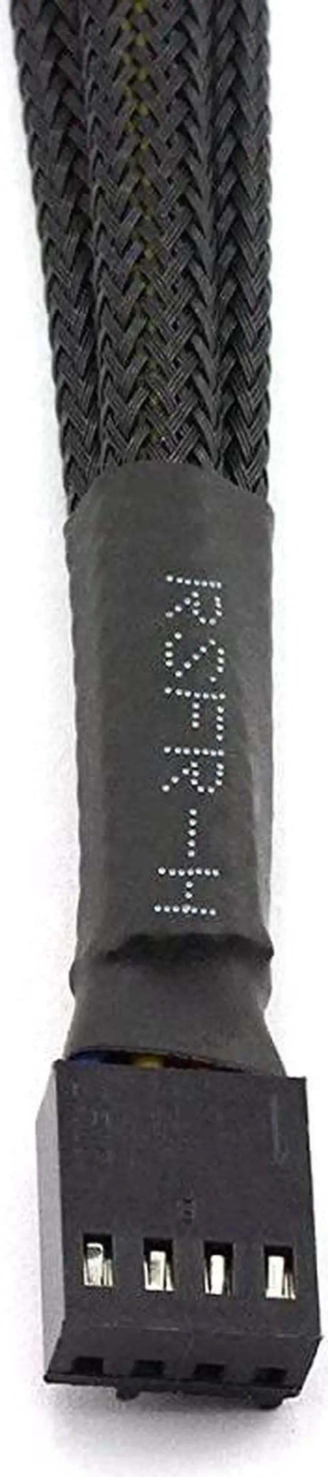 Alt view image 5 of 6 - PWM Fan Splitter Cable 4 Pin Black Sleeved Case Fan Splitter Cable 1 to 4 Converter Braided Y Splitter Computer PC Fan Extension Power Cable 10.5 Inches 2 Pack