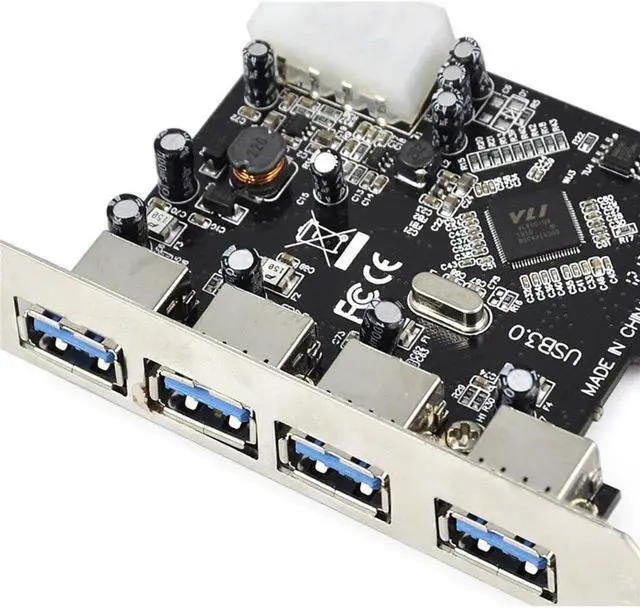 Alt view image 2 of 5 - 4 Ports USB 3.0 Pci-e Expansion Card PCIe PCI Express USB 3.0 HUB 4-Port Adapter adapter 4-port USB 3 0 PCI e PCIe express#T3