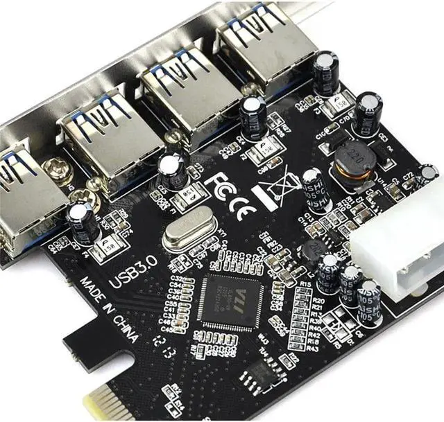 Alt view image 3 of 5 - 4 Ports USB 3.0 Pci-e Expansion Card PCIe PCI Express USB 3.0 HUB 4-Port Adapter adapter 4-port USB 3 0 PCI e PCIe express#T3