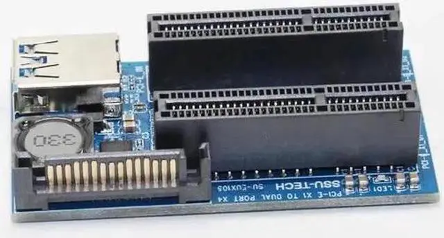 Alt view image 3 of 5 - Computer Cables Connectors PCI Express Extension Cable PCI-E Riser USB 3.0 Cable PCIE Riser USB SATA Adapter for Computer