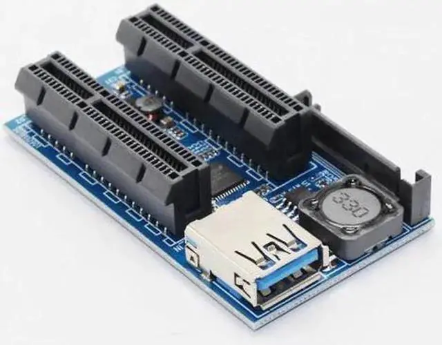 Alt view image 2 of 5 - Computer Cables Connectors PCI Express Extension Cable PCI-E Riser USB 3.0 Cable PCIE Riser USB SATA Adapter for Computer